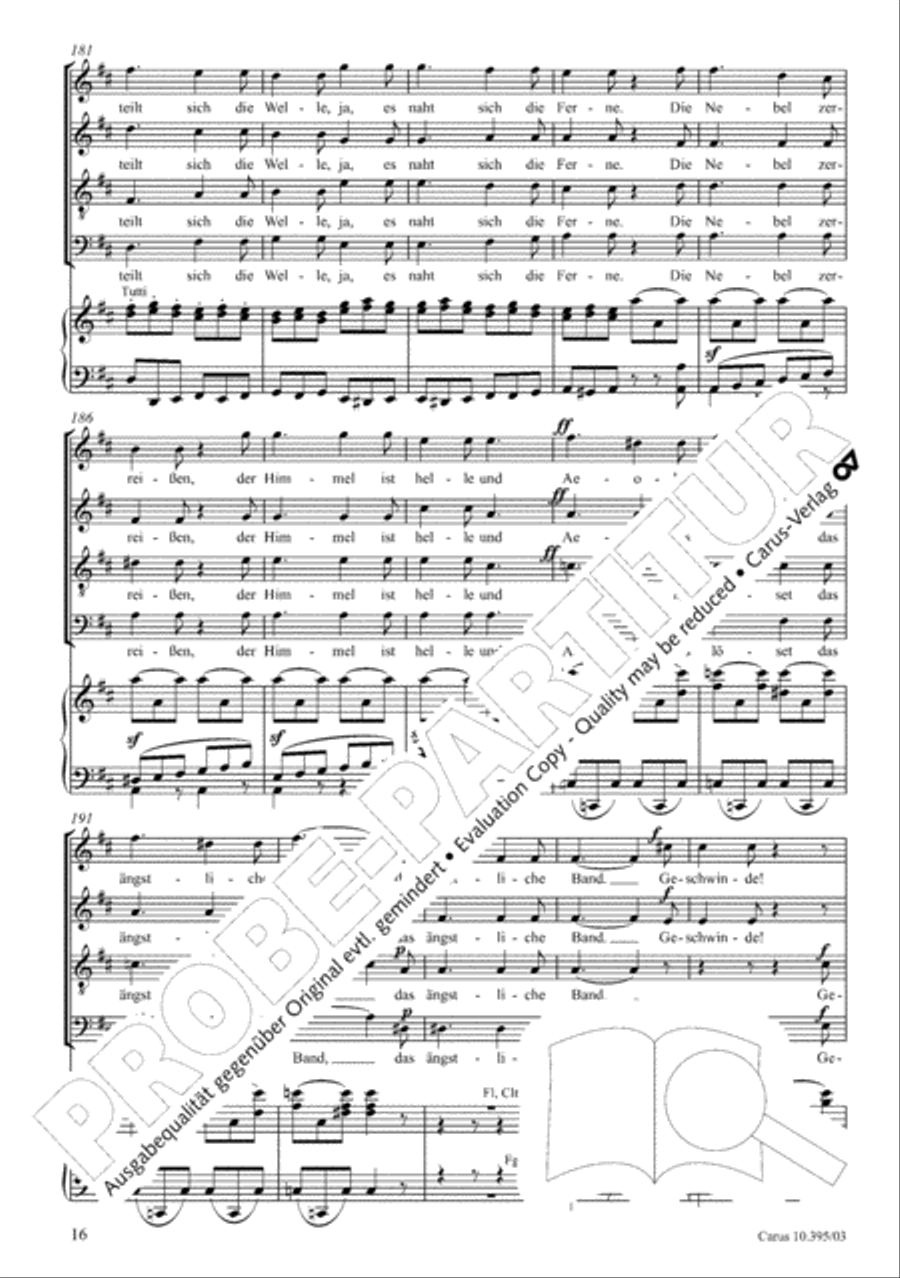 Calm Sea and Prosperous Voyage 4-Part scores gallery preview page 17