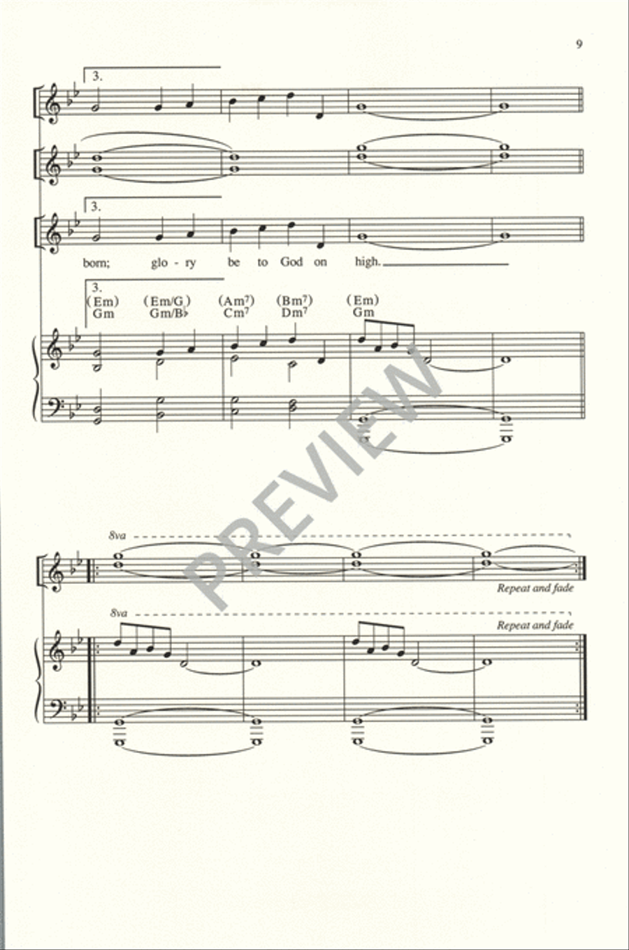 ’Twas in the Moon of Wintertime 4-Part scores gallery preview page 10