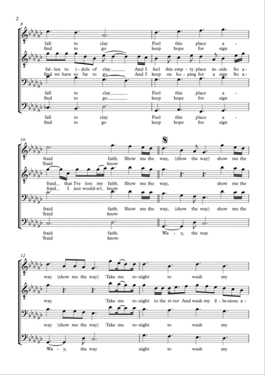 Show Me The Way TTBB scores gallery preview page 2