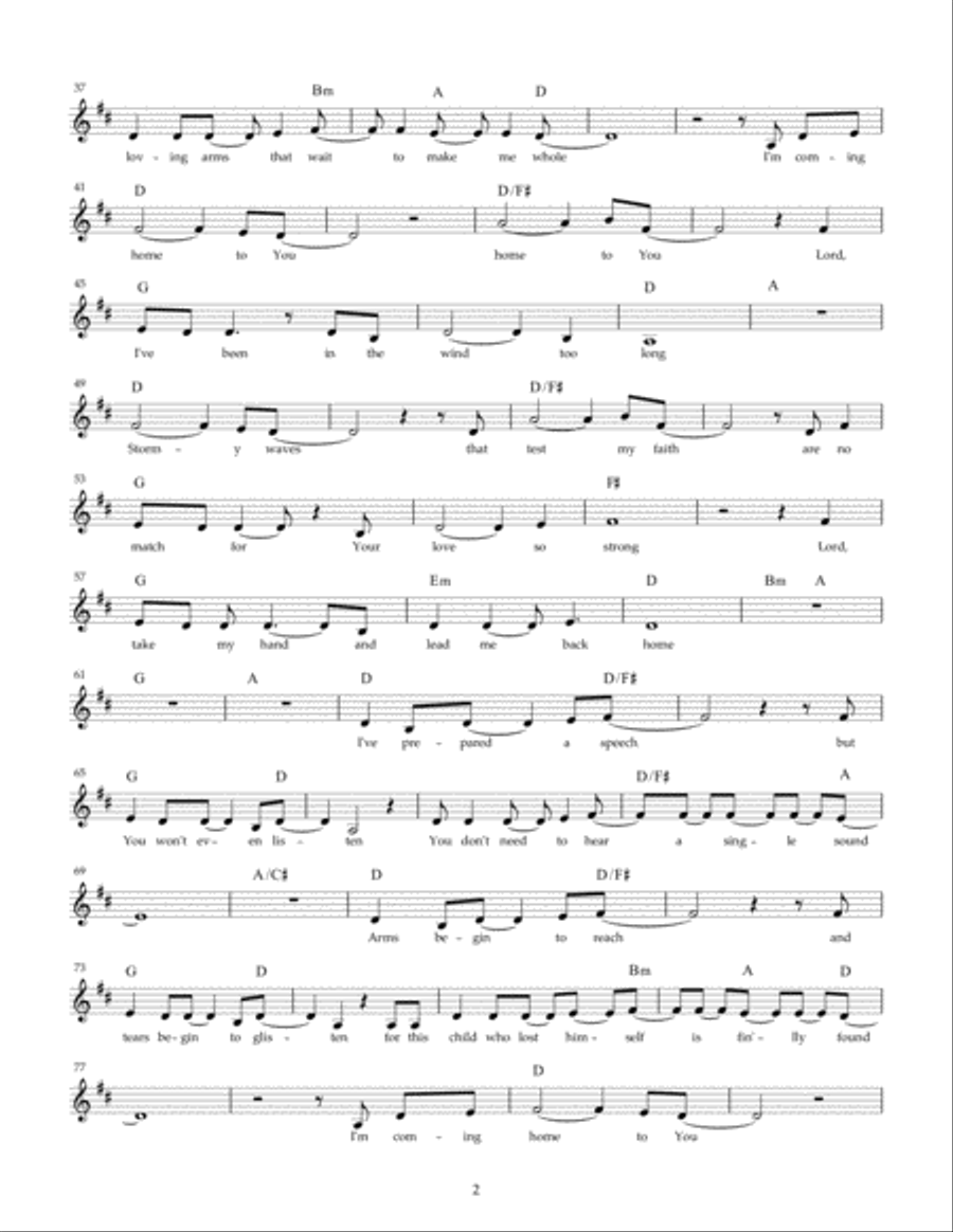 Coming Home to You Voice Solo scores gallery preview page 2