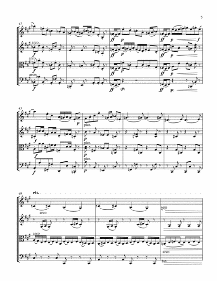String Quartet No.16 String Quartet scores gallery preview page 5
