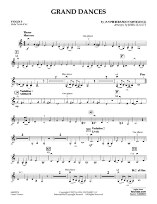 Grand Dances - Violin 3 (Viola Treble Clef)