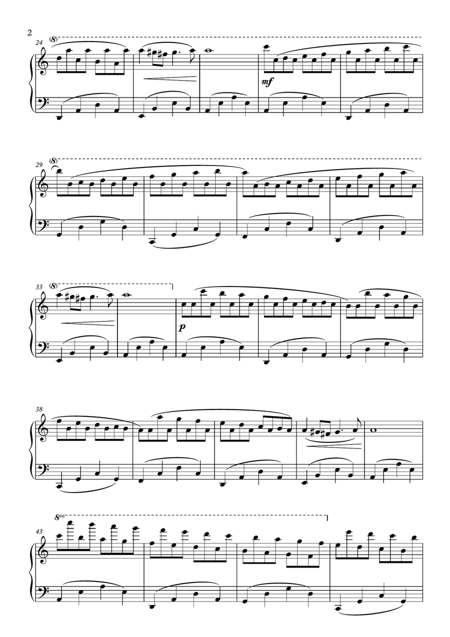 Passacaglia (easy left hand) Piano Solo scores gallery preview page 2
