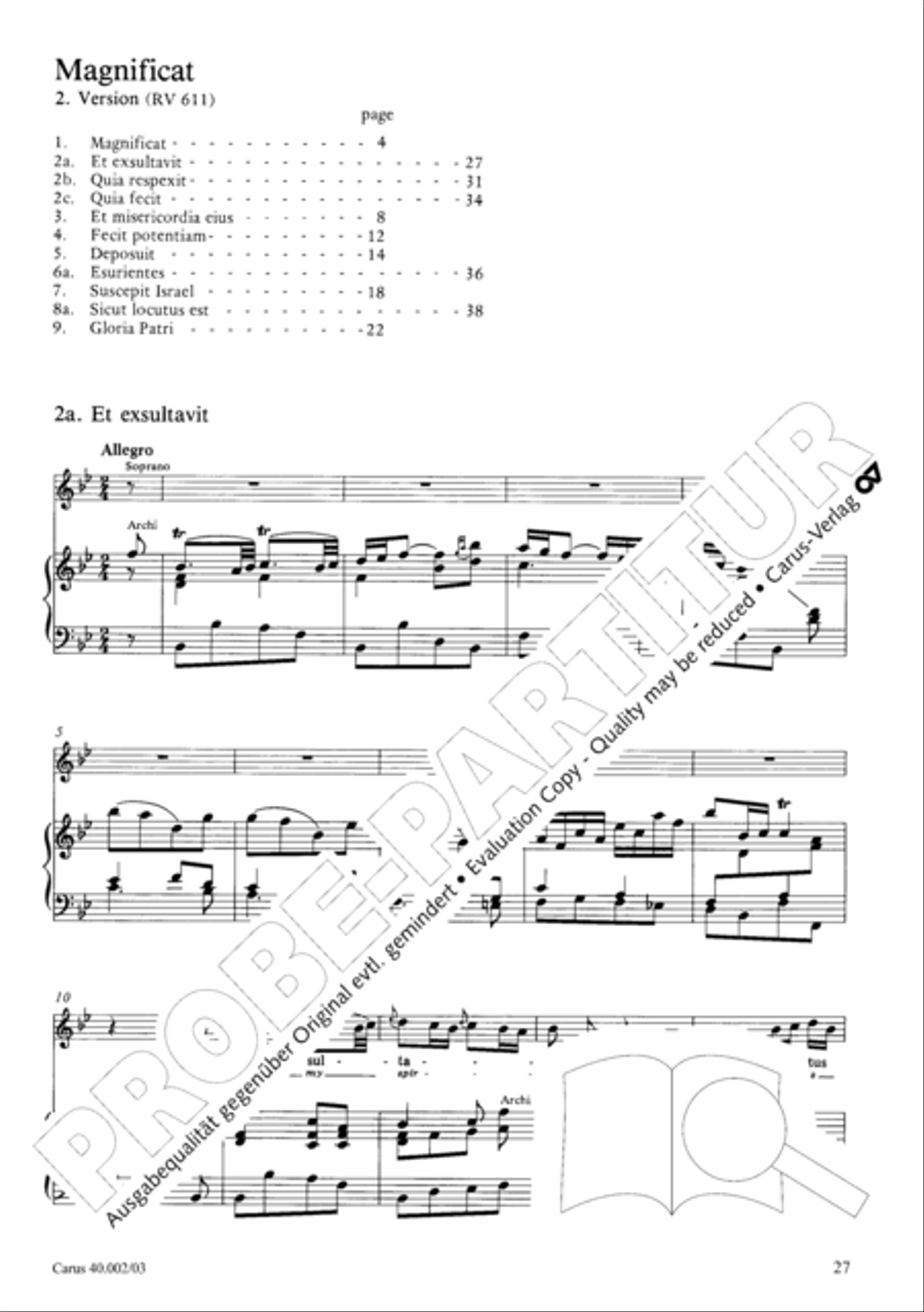 Magnificat SA scores gallery preview page 28