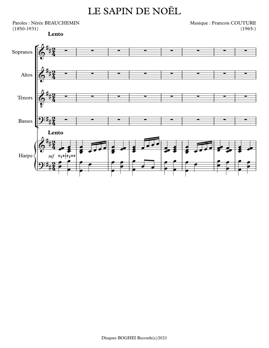 LE SAPIN DE NOËL 4-Part scores gallery preview page 1