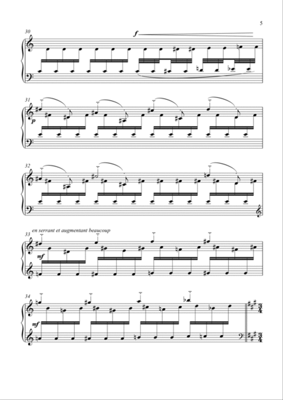 Debussy-Ce qu'a vu le vent d'ouest for piano solo Piano Solo scores gallery preview page 6