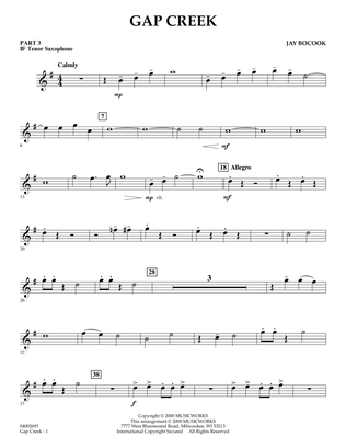 Gap Creek - Pt.3 - Bb Tenor Saxophone