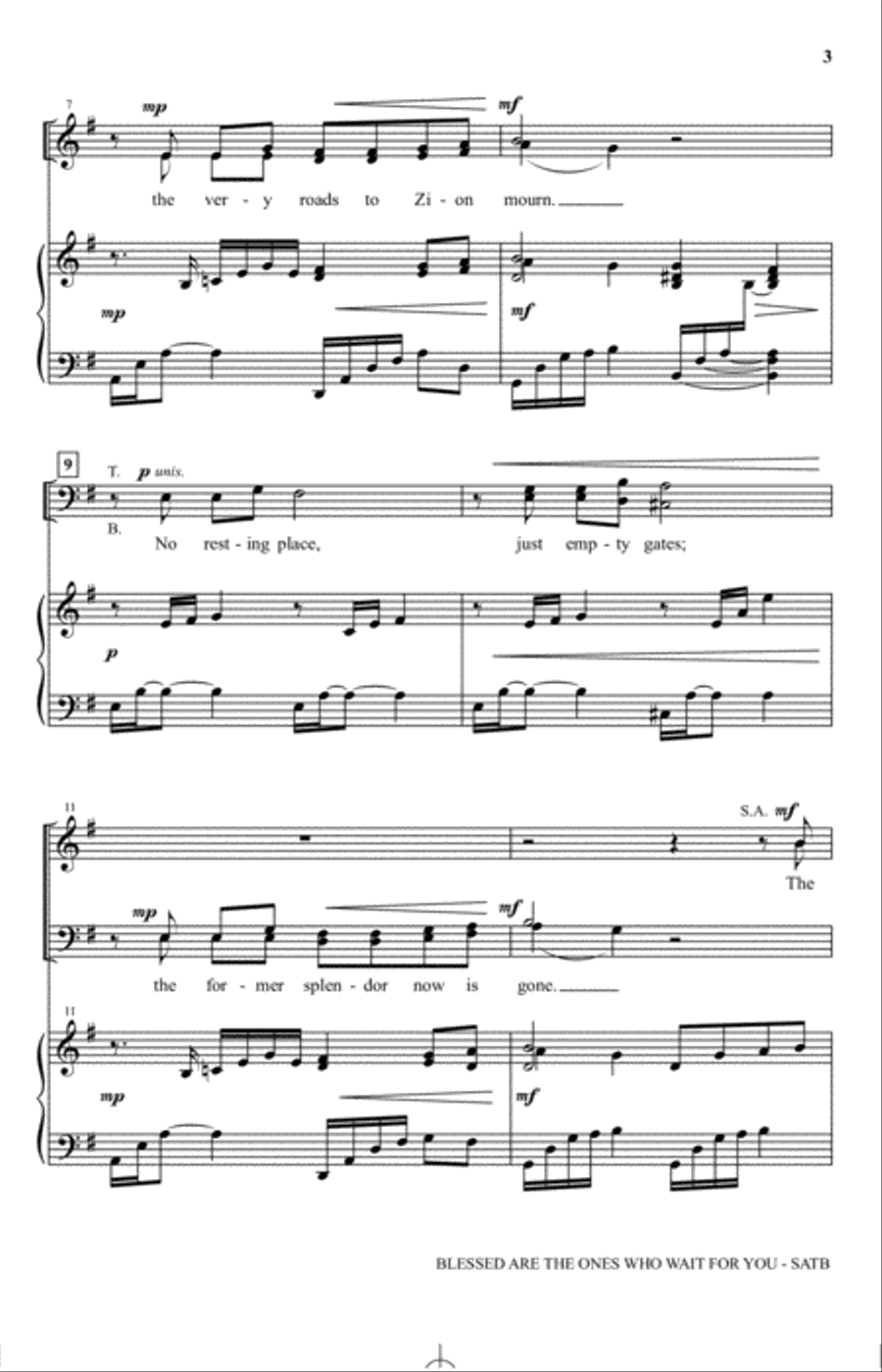Blessed Are The Ones Who Wait For You 4-Part scores gallery preview page 2