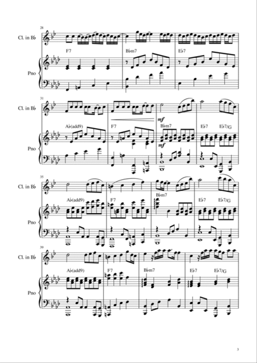 Kill Bill B-Flat Clarinet scores gallery preview page 3