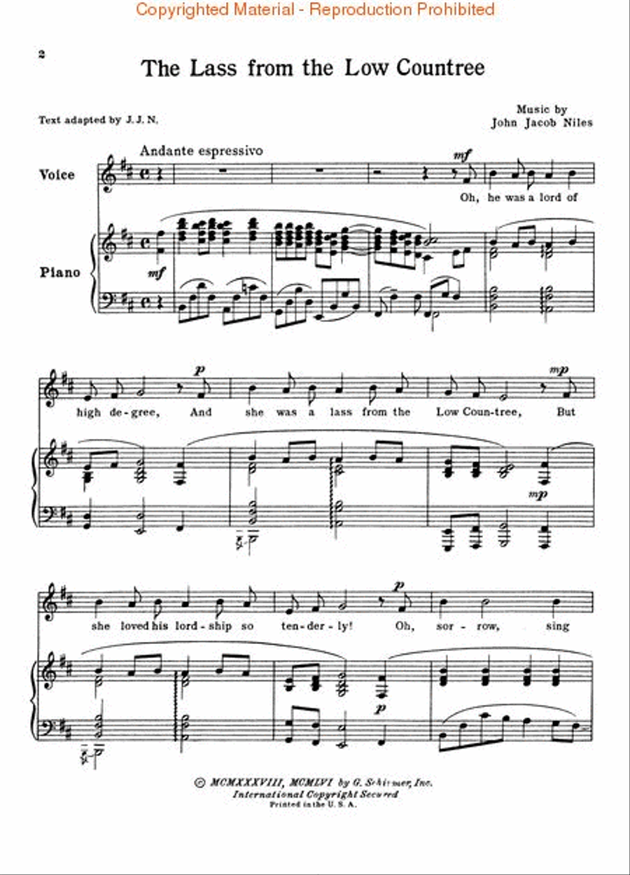 The Lass from the Low Countree Voice scores gallery preview page 2