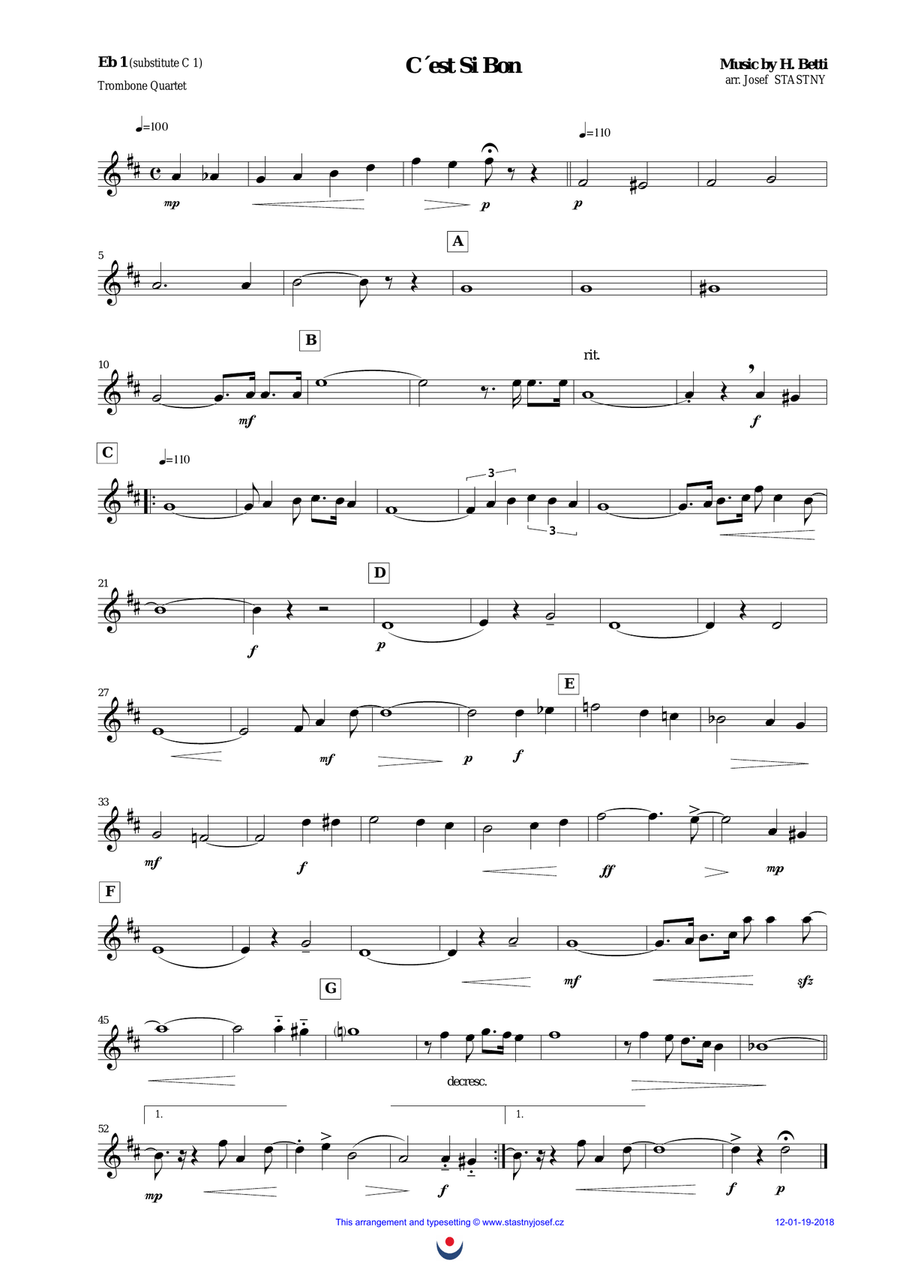 C´est Si Bon Brass Ensemble scores gallery preview page 6