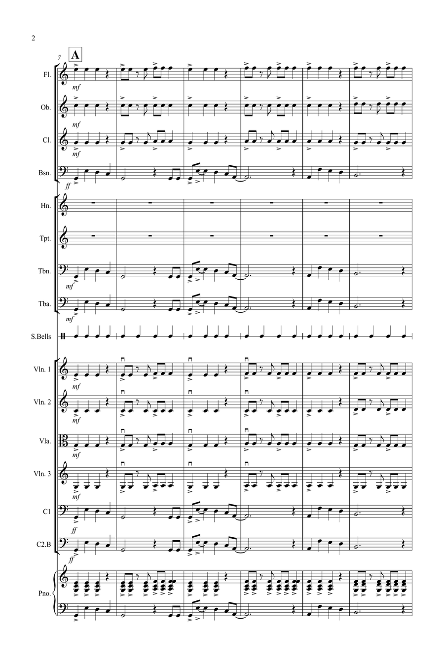 3 Jazzy Christmas Pieces for School Orchestra Full Orchestra scores gallery preview page 2