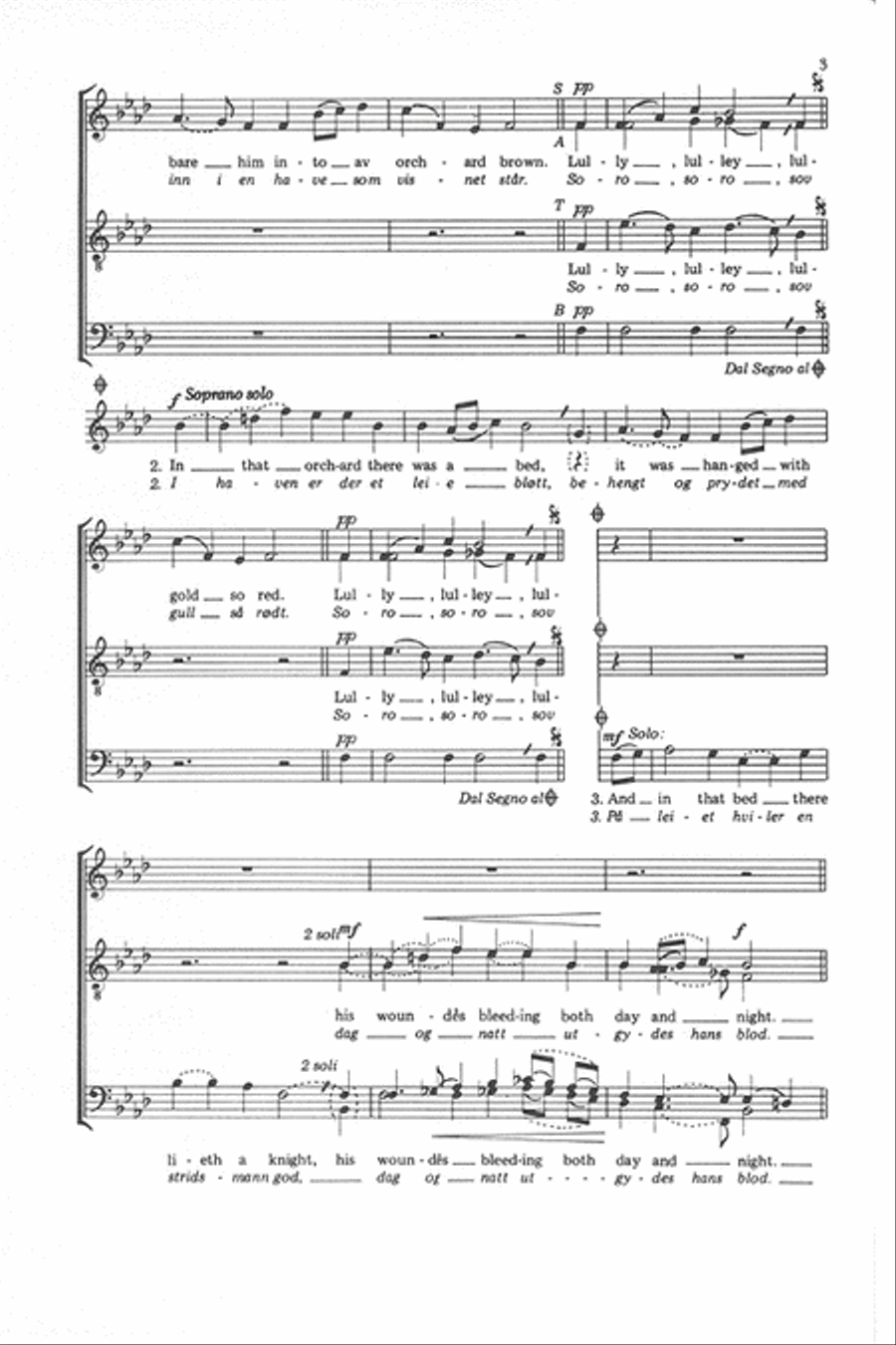 Corpus Christi Carol Divisi scores gallery preview page 3