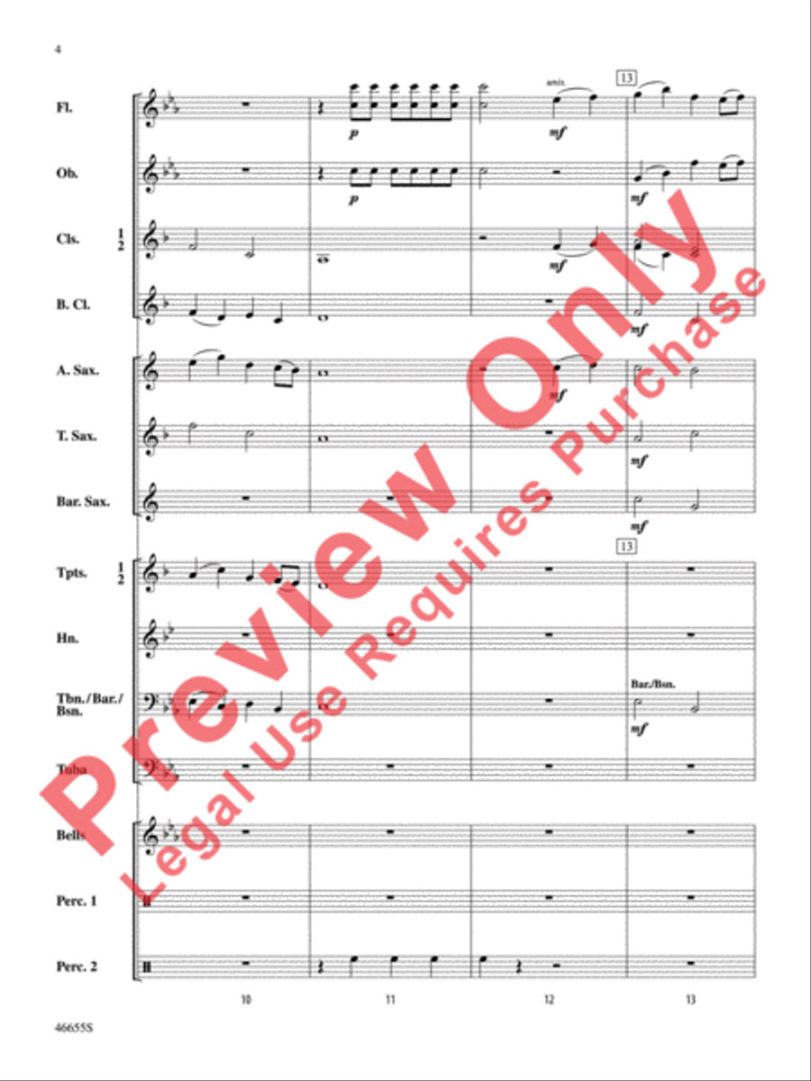 Open the Door! Open the Door! Concert Band scores gallery preview page 5
