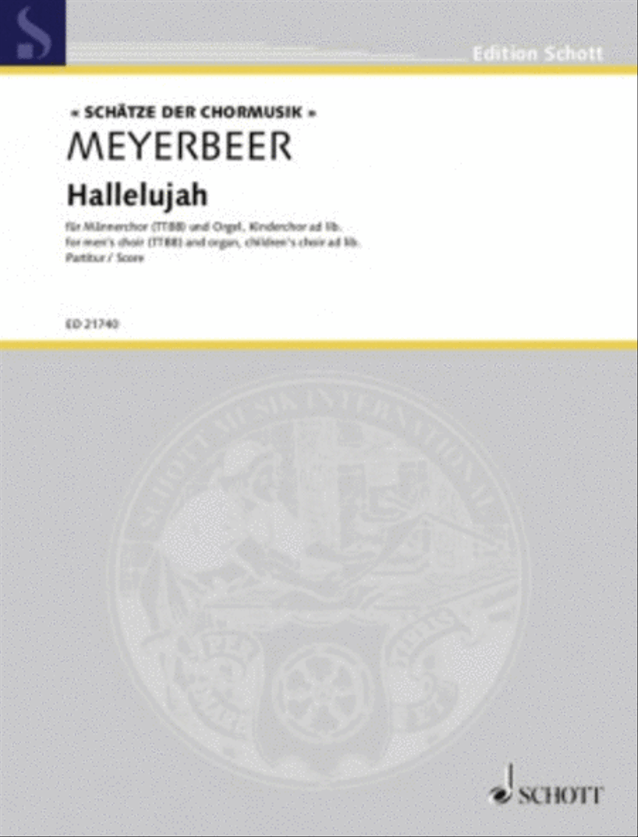 Hallelujah Score Ttbb, Organ, Children's Choir Ad Lib, German