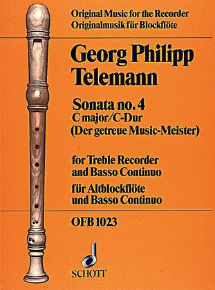 Book cover for Sonata No. 4 in C Major