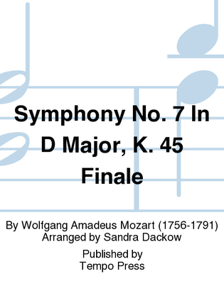 Book cover for Symphony No. 7 in D, K.45: Finale, 4th movement