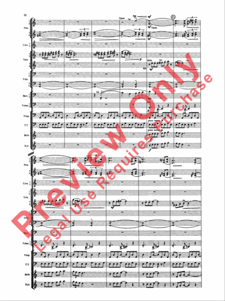 Symphony for Brass and Percussion (score only) Concert Band scores gallery preview page 41