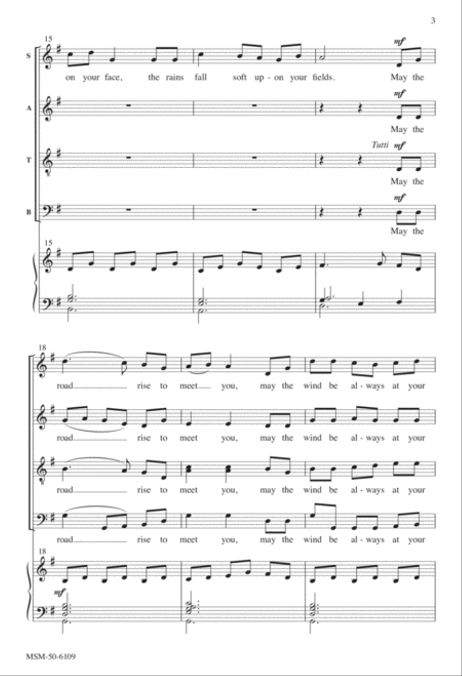An Irish Blessing Divisi scores gallery preview page 3