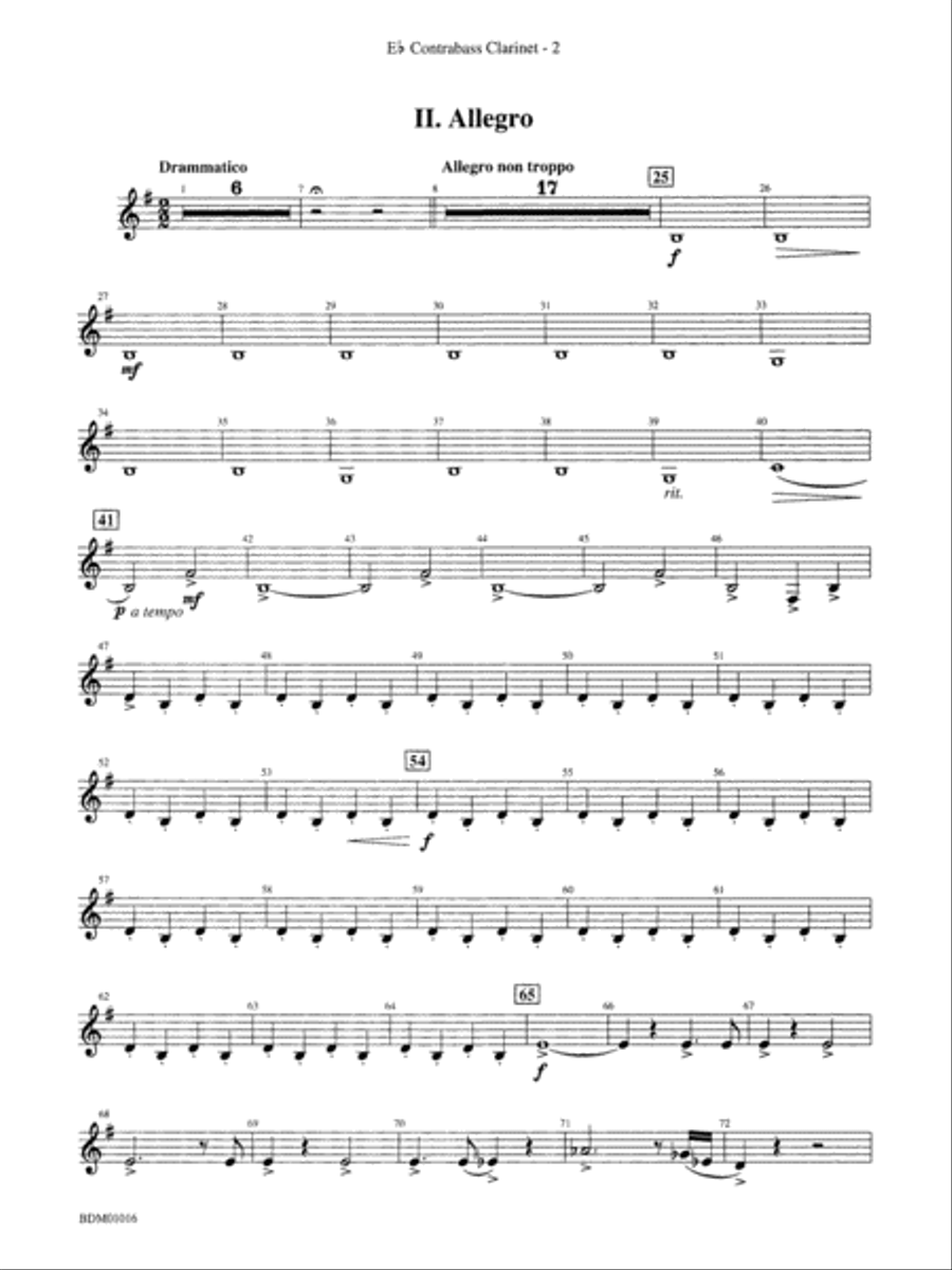 Fanfare and Allegro: E-flat Contrabass Clarinet Concert Band scores gallery preview page 3