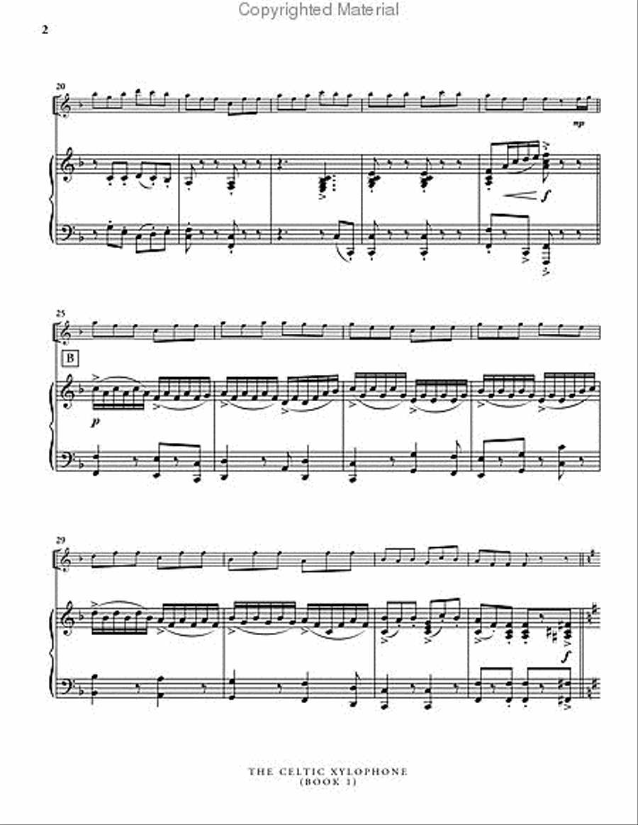 Celtic Xylophone, Book 1 (piano reduction) Percussion Ensemble scores gallery preview page 3