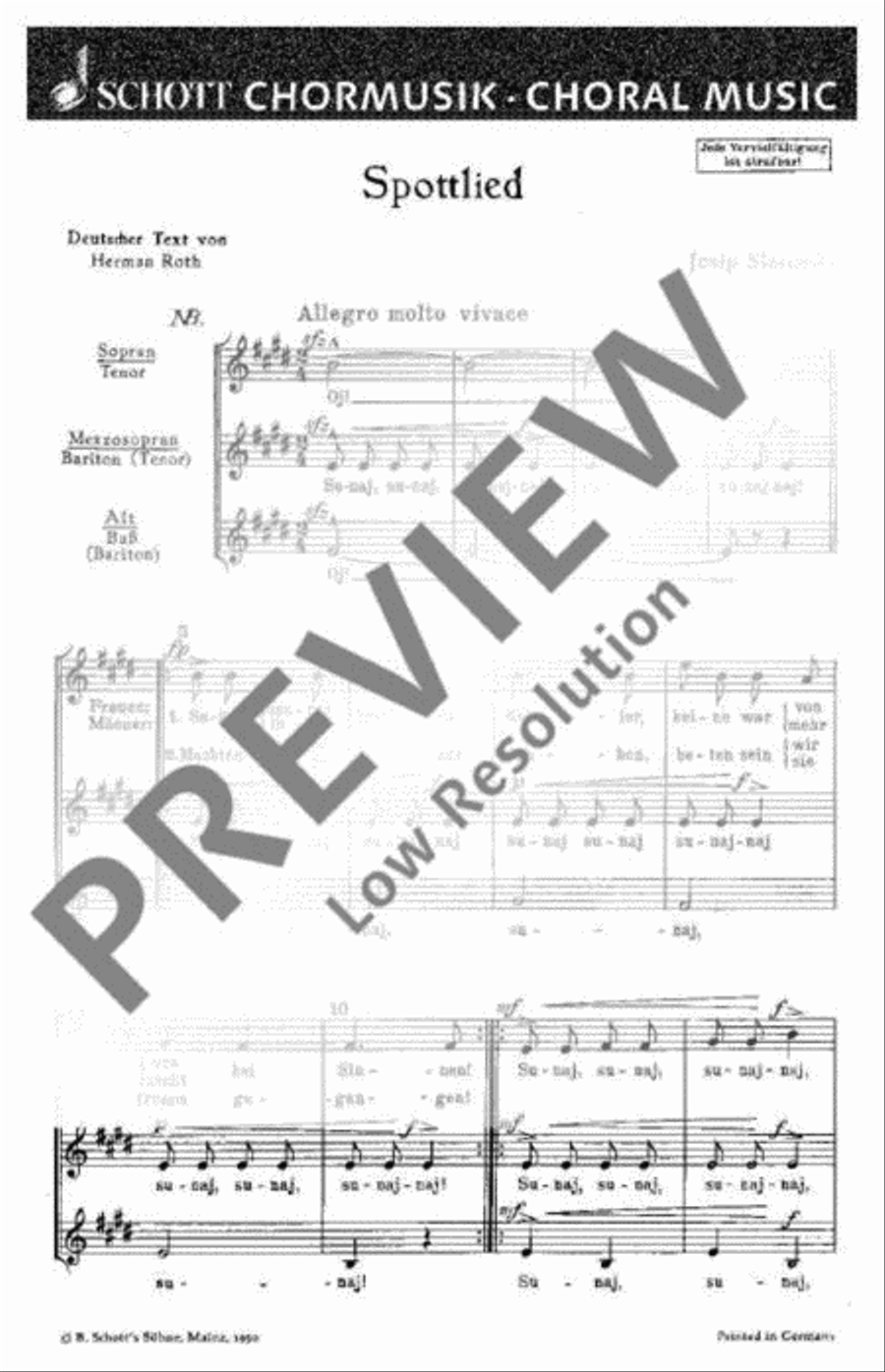 Serbische Volkslieder Choir scores gallery preview page 2