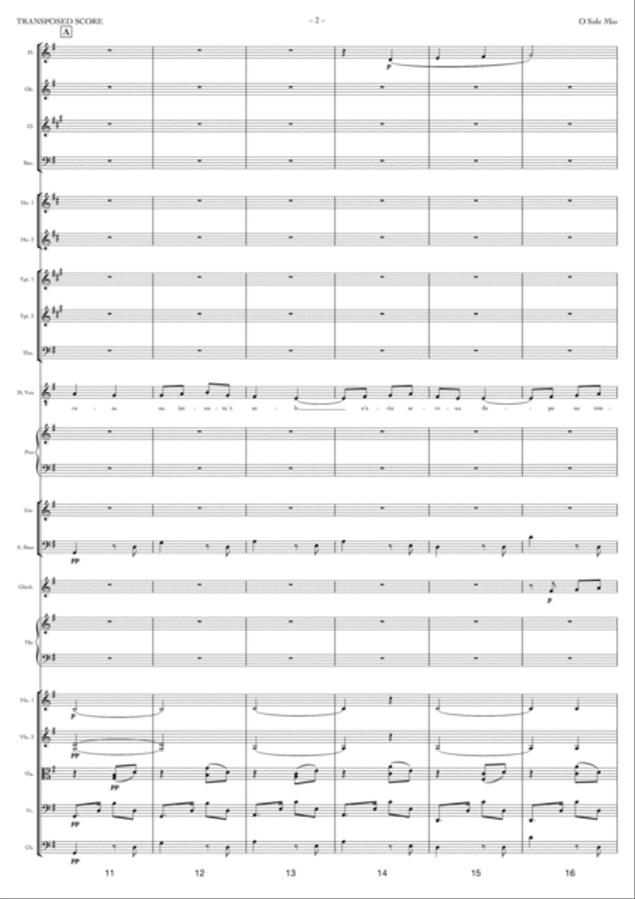 O Sole Mio Full Orchestra scores gallery preview page 2