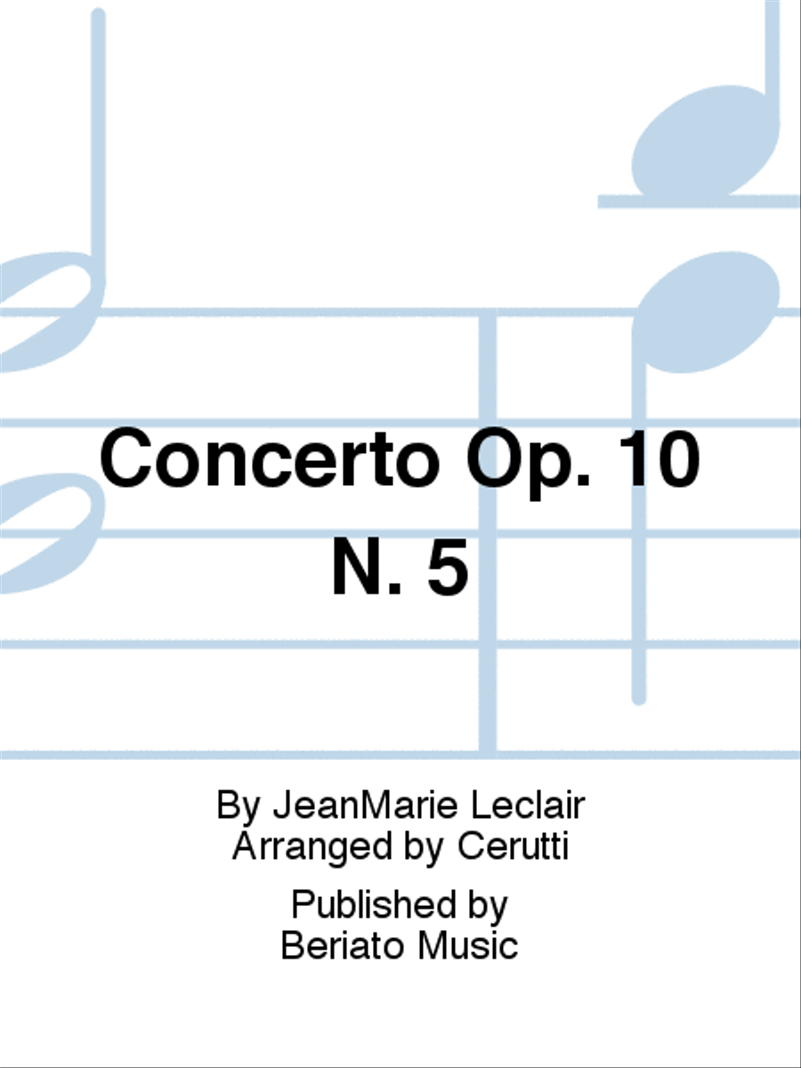 Concerto Op. 10 N. 5 Harpsichord scores gallery preview page 1