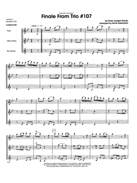 Finale From Trio #107 - Full Score