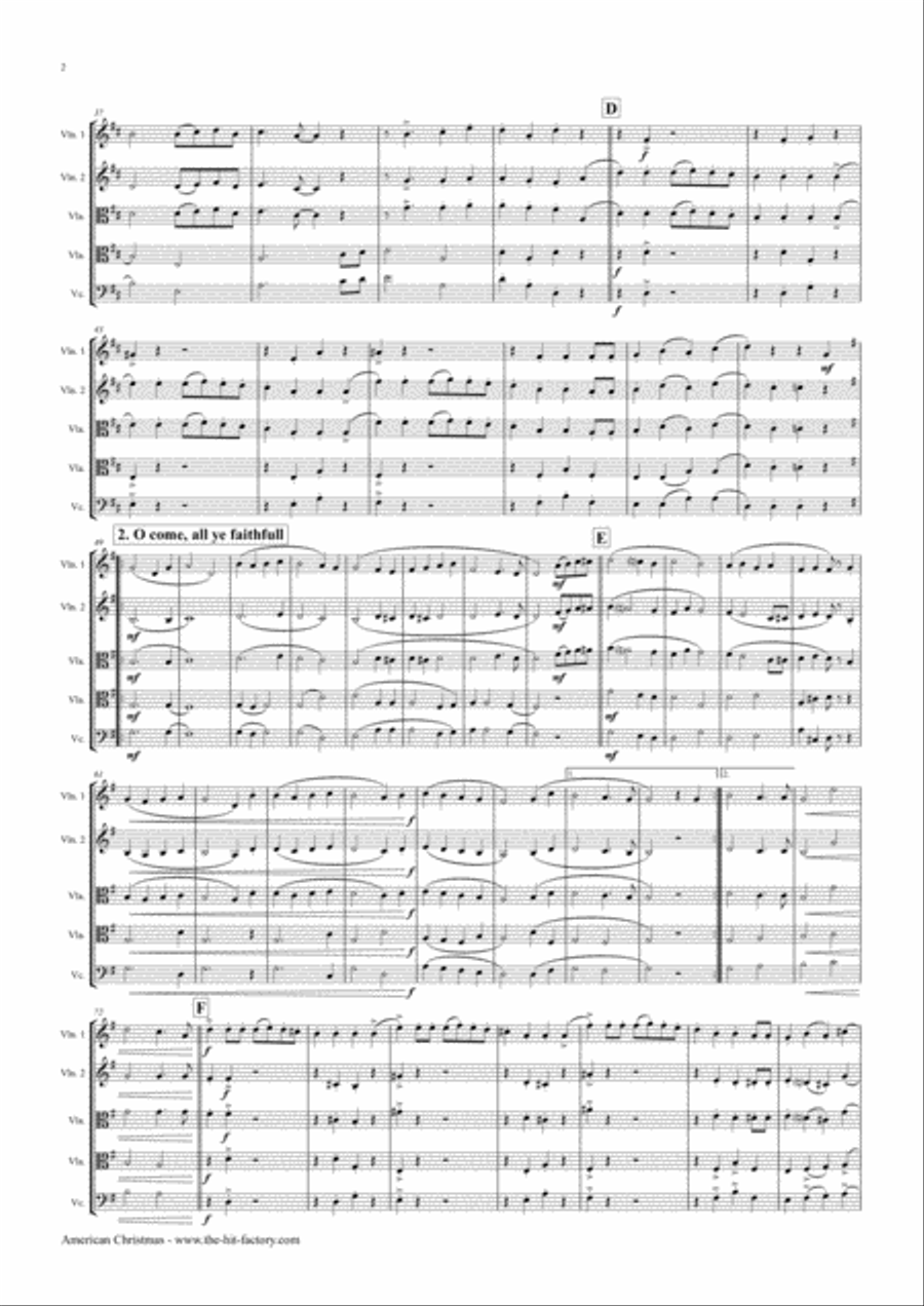American Christmas - Mash up Rondo of best Christmas Songs - String Trio String Trio scores gallery preview page 3