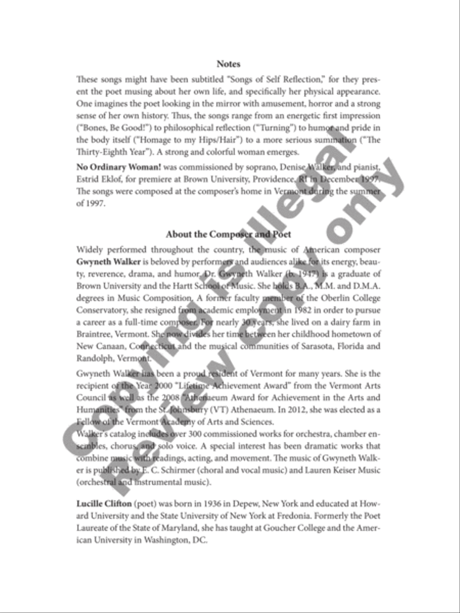 No Ordinary Woman! Soprano Voice scores gallery preview page 23