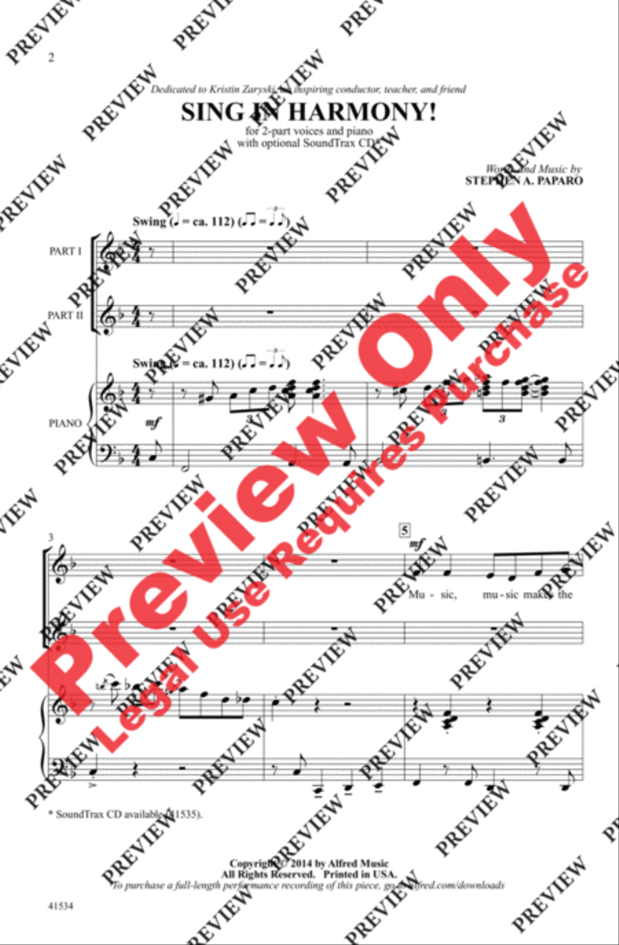 Sing in Harmony! 2-Part scores gallery preview page 2