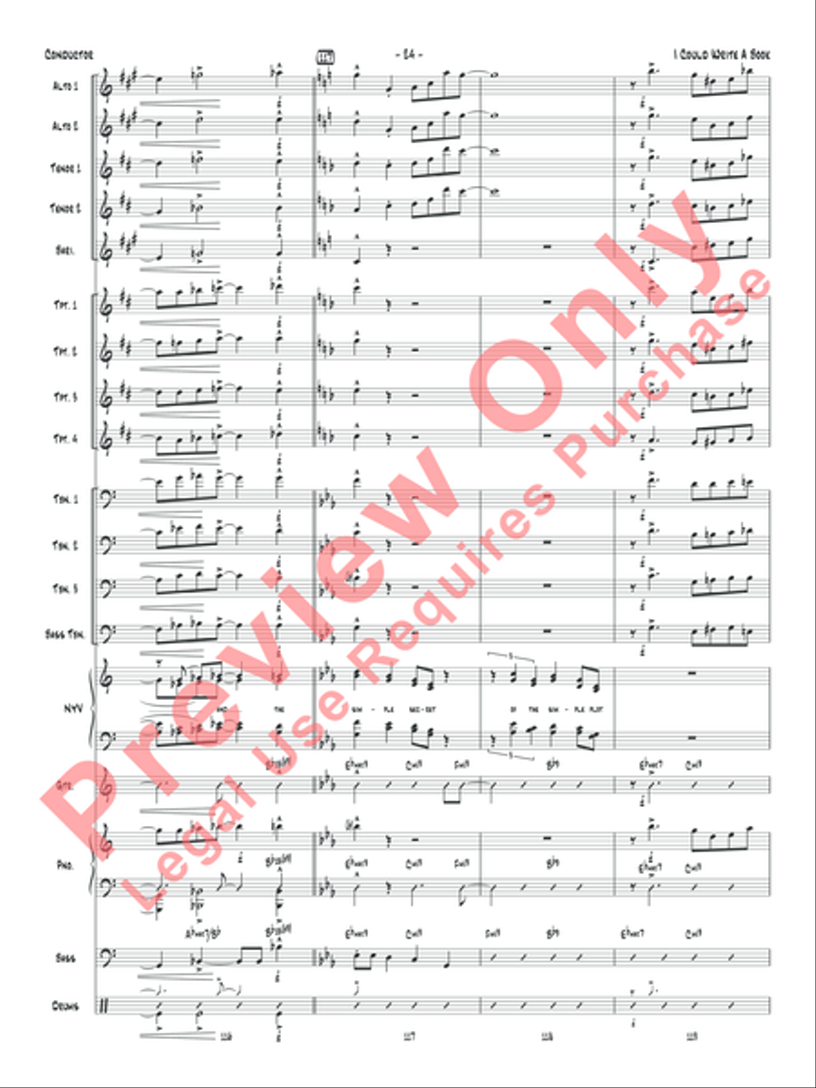I Could Write a Book Jazz Ensemble scores gallery preview page 27
