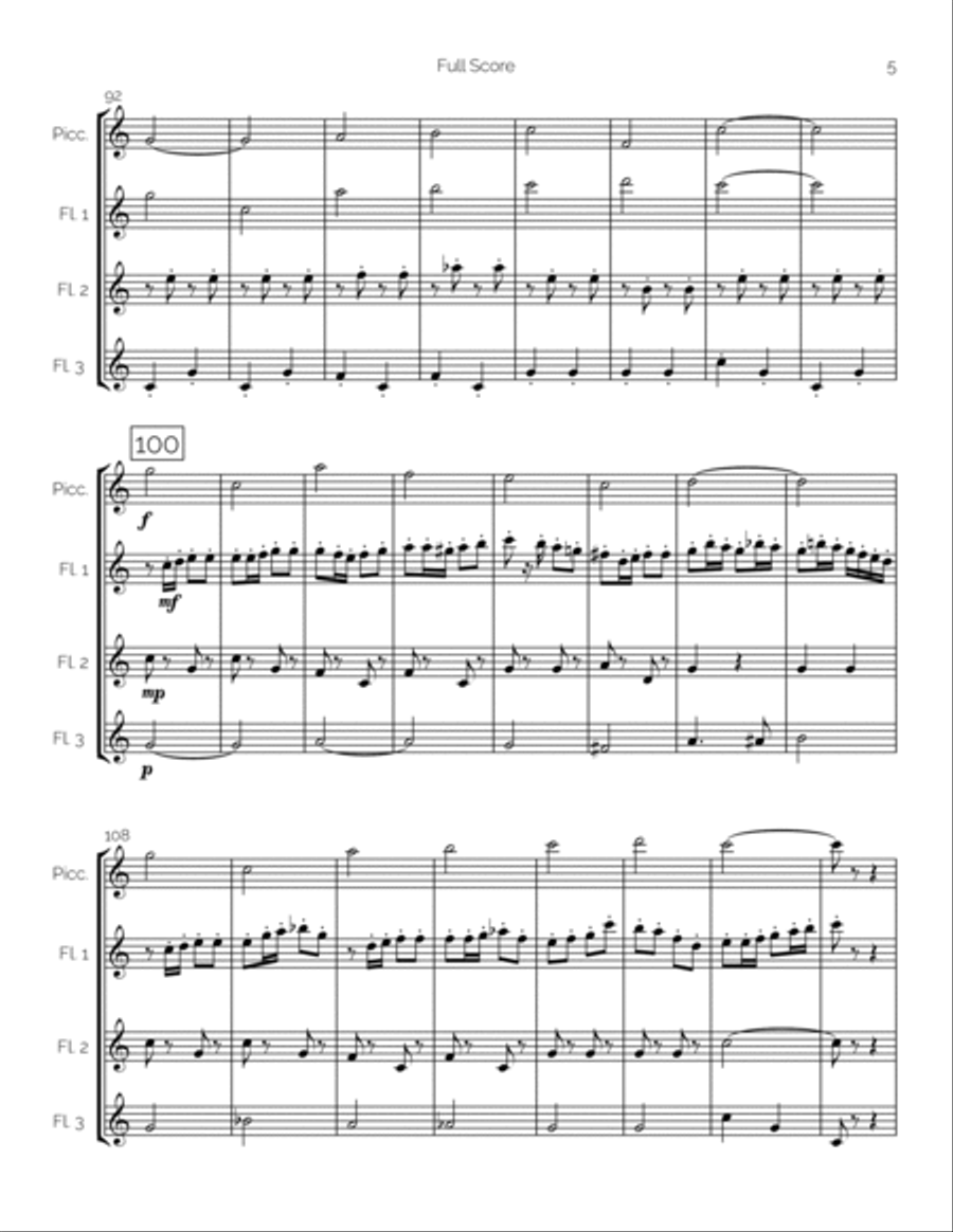 Do-re-mi Woodwind Quartet scores gallery preview page 6