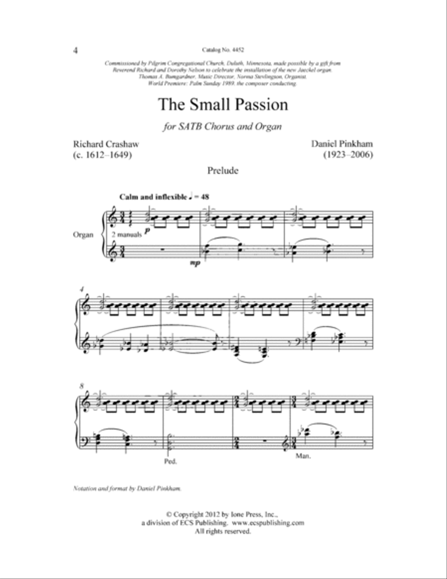 The Small Passion 4-Part scores gallery preview page 17