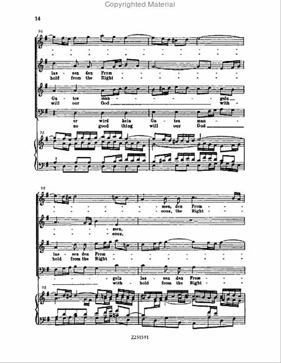 Gott, der Herr, ist Sonn' und Schild, BWV 79 Choir scores gallery preview page 14