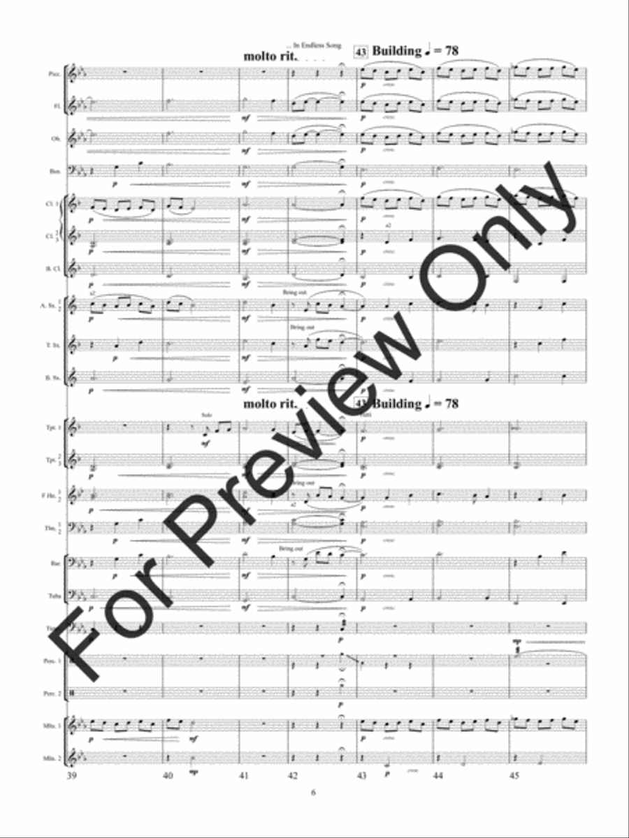 In Endless Song Concert Band scores gallery preview page 9