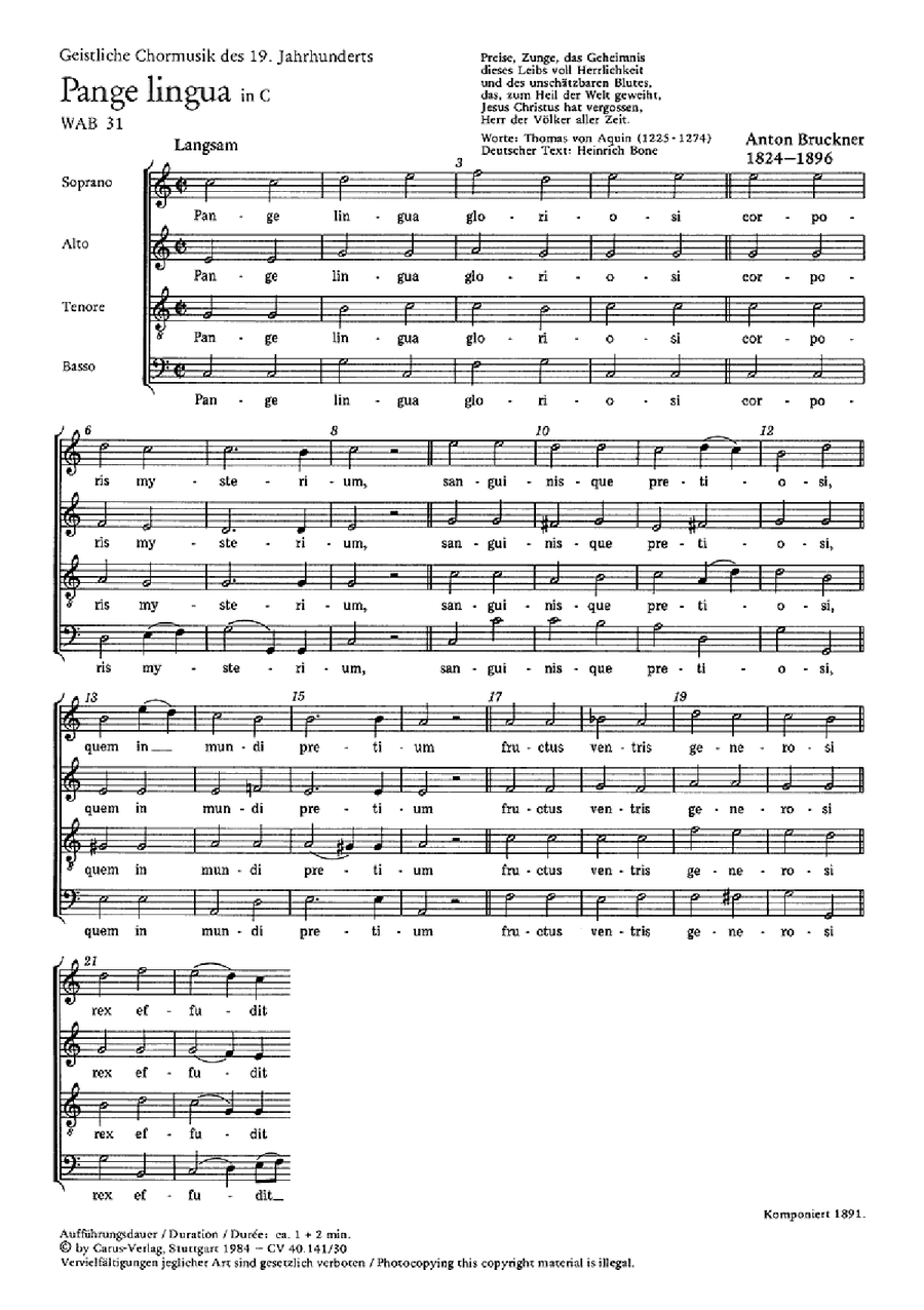 Salvum fac; Pange lingua