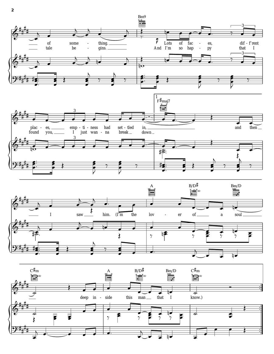 My Way Home Piano, Vocal, Guitar scores gallery preview page 2
