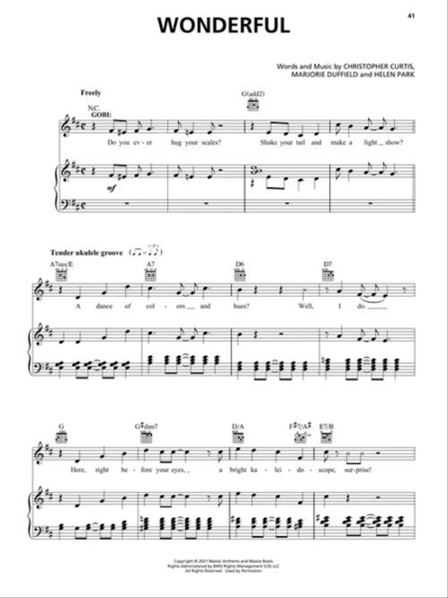 Over the Moon Piano, Vocal, Guitar scores gallery preview page 6