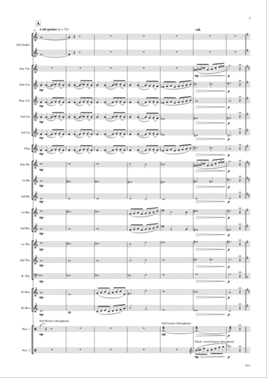 Paris (Rob Bushnell) - Euphonium Duet and Brass Band Brass Band scores gallery preview page 6