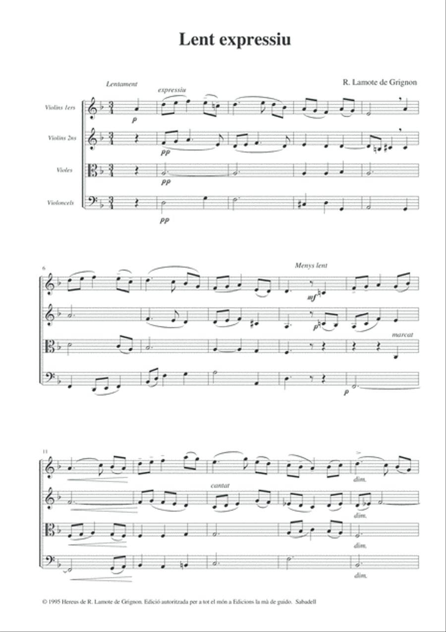 Lent expressiu Lent expressiu String Orchestra scores gallery preview page 5