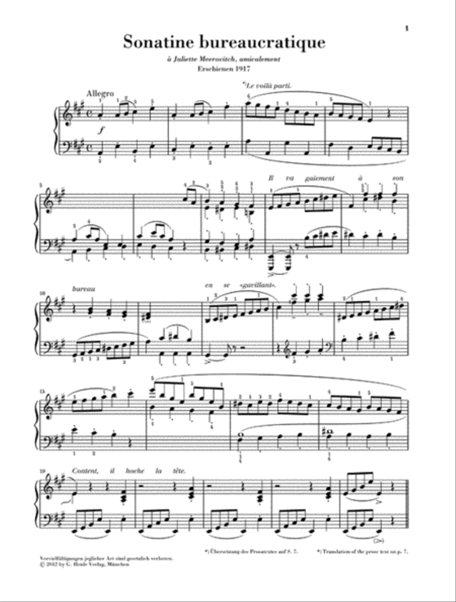 Erik Satie – Sonatine bureaucratique Piano Solo scores gallery preview page 2