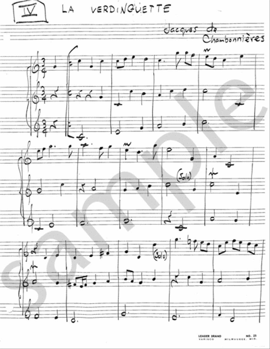 Four French Baroque Pieces Percussion Ensemble scores gallery preview page 6