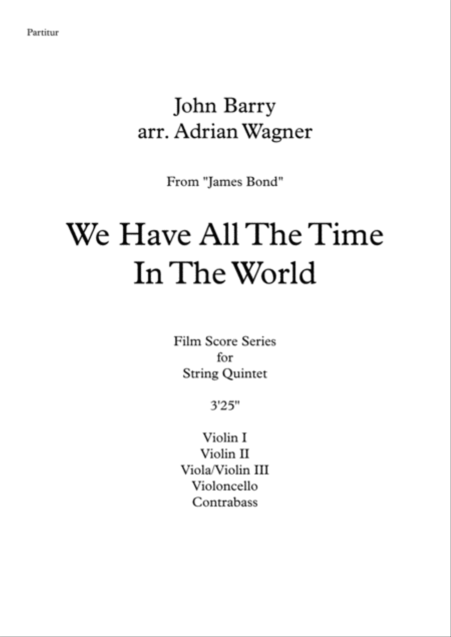 We Have All The Time In The World