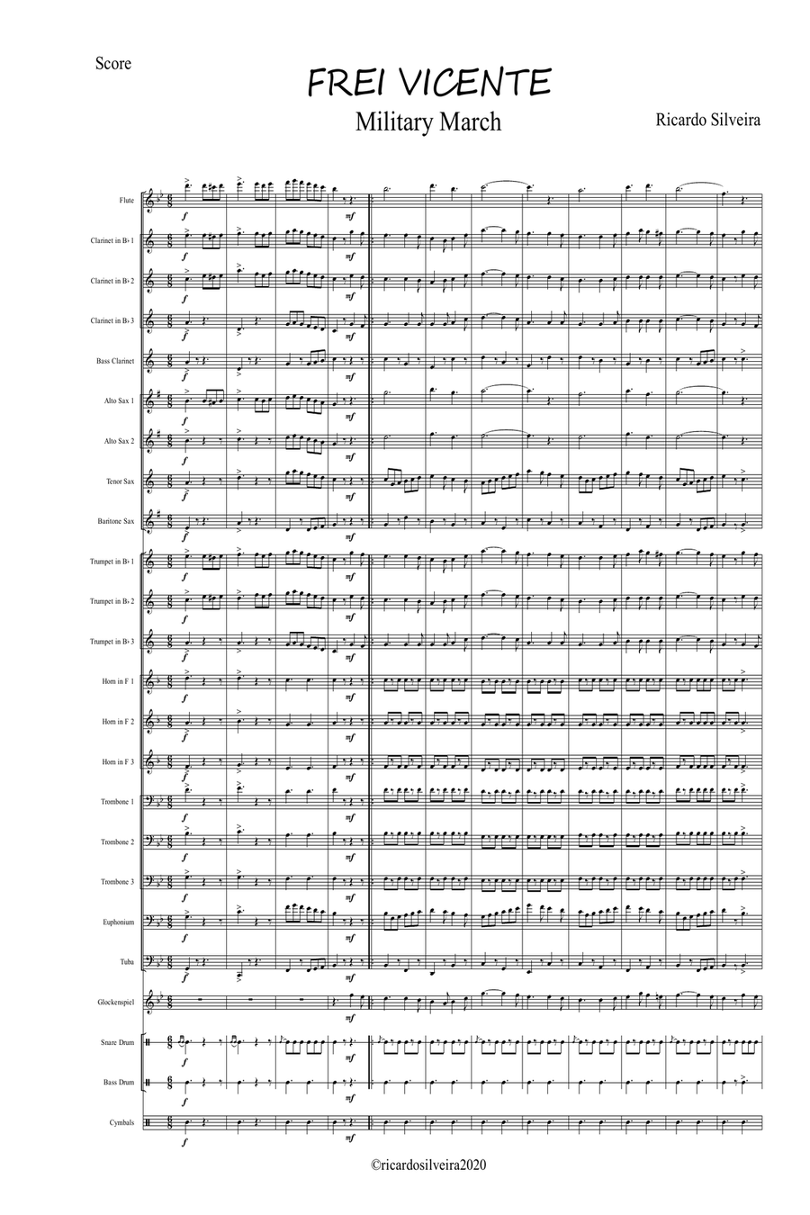 Frei Vicente Frei Vicente Marching Band scores gallery preview page 2
