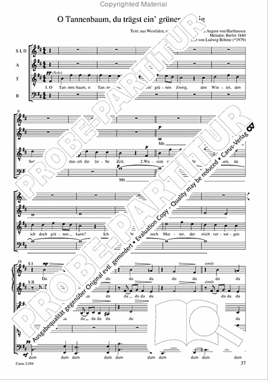 Calmus Christmas Carols Choir scores gallery preview page 38