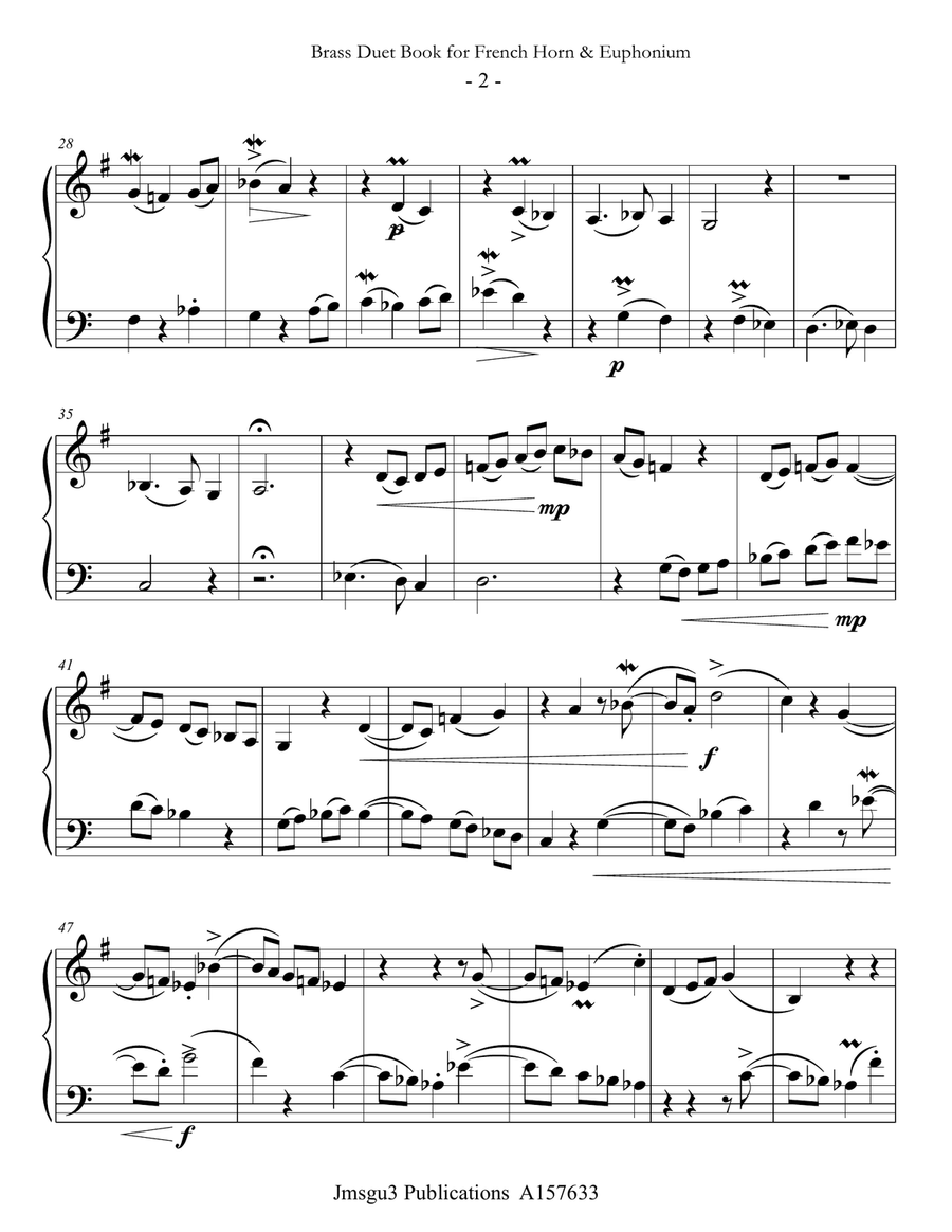 Guthrie: Brass Duet Book for French Horn & Euphonium Brass Duet scores gallery preview page 2