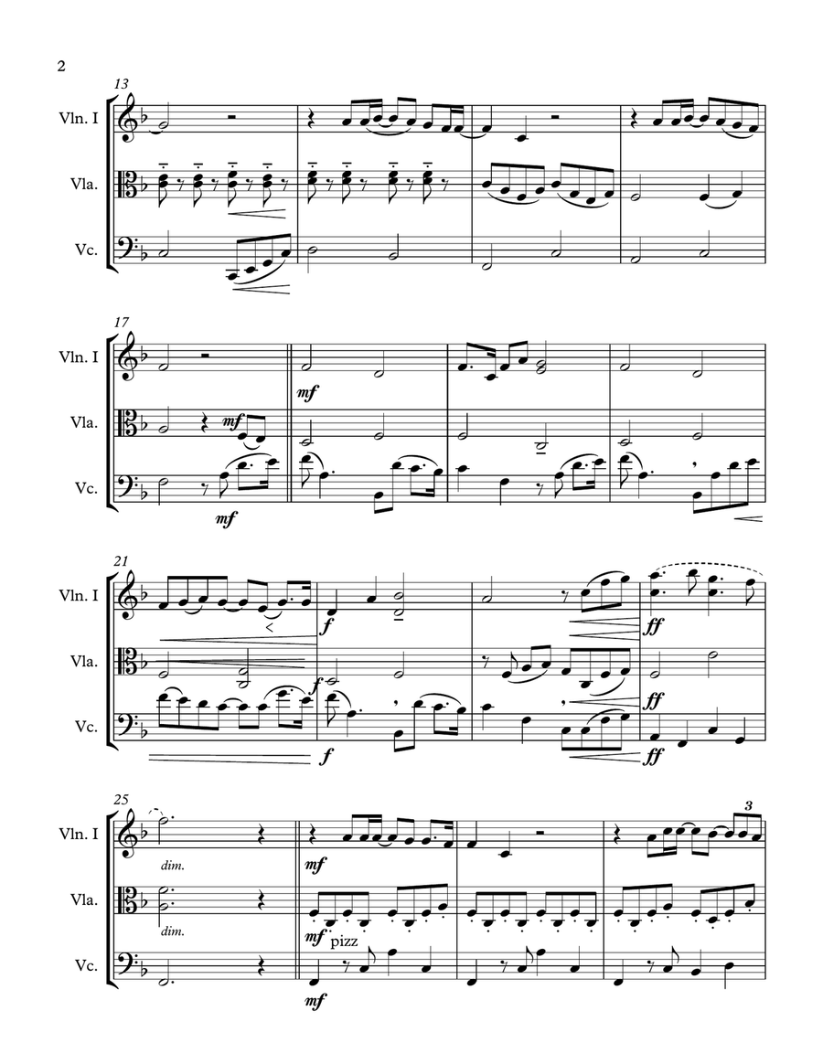 Hasta Mi Final String Trio scores gallery preview page 3