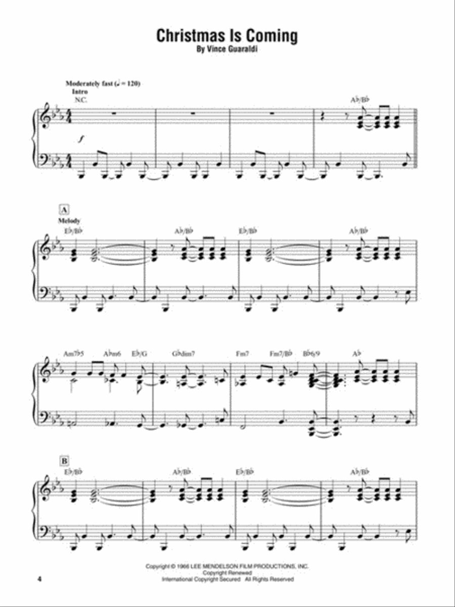 A Charlie Brown Christmas Piano scores gallery preview page 3